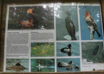 Info skylt Hulesjöns naturområde
