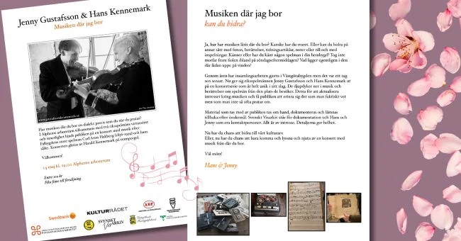 Musiken där du bor på kaffestugan Alphem arboretum