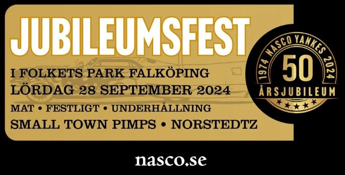 Fira Nasco Yankees 50-årsjubileum i Folkets Park Falköping